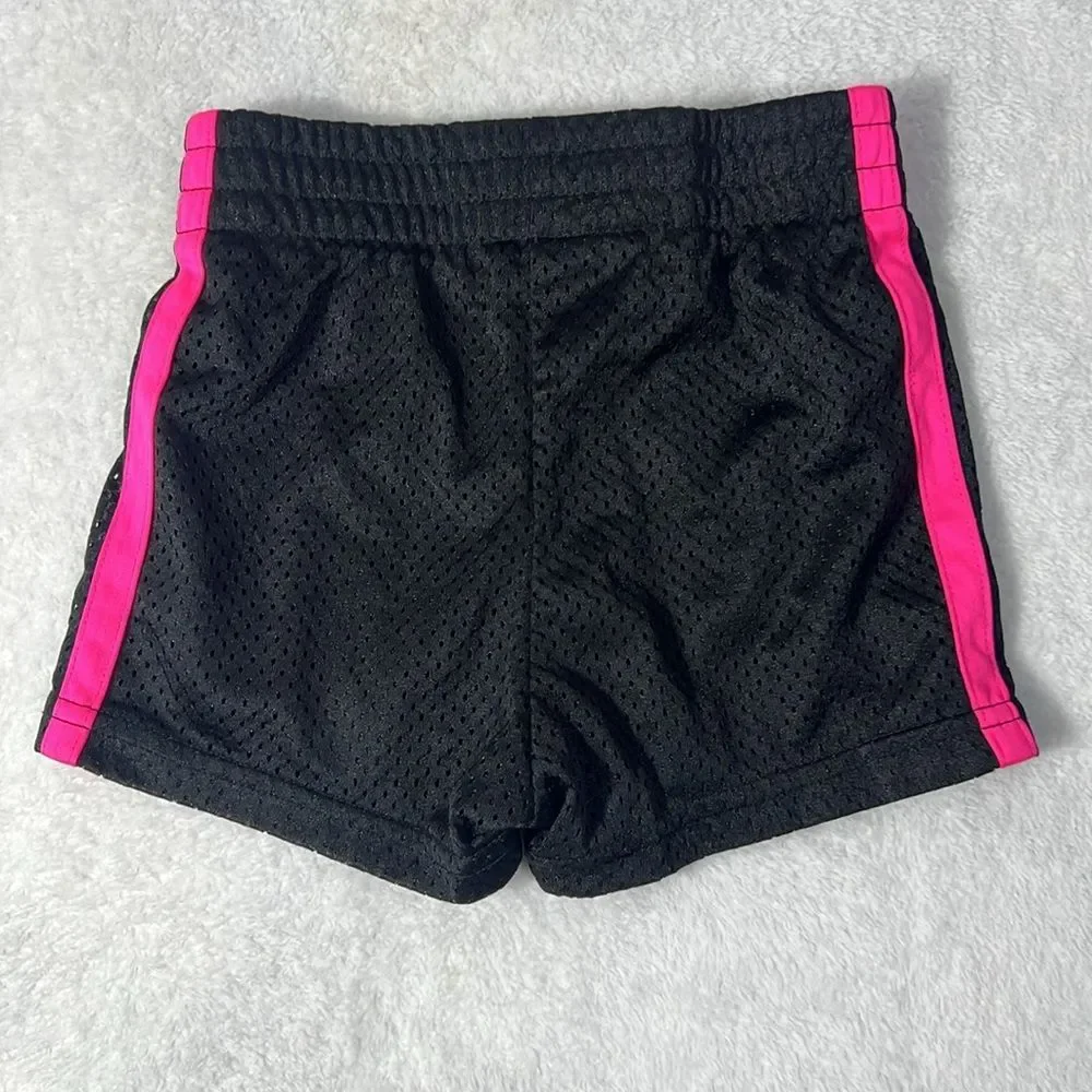 Girls Champion Black/Pink Athletic Shorts 0531K